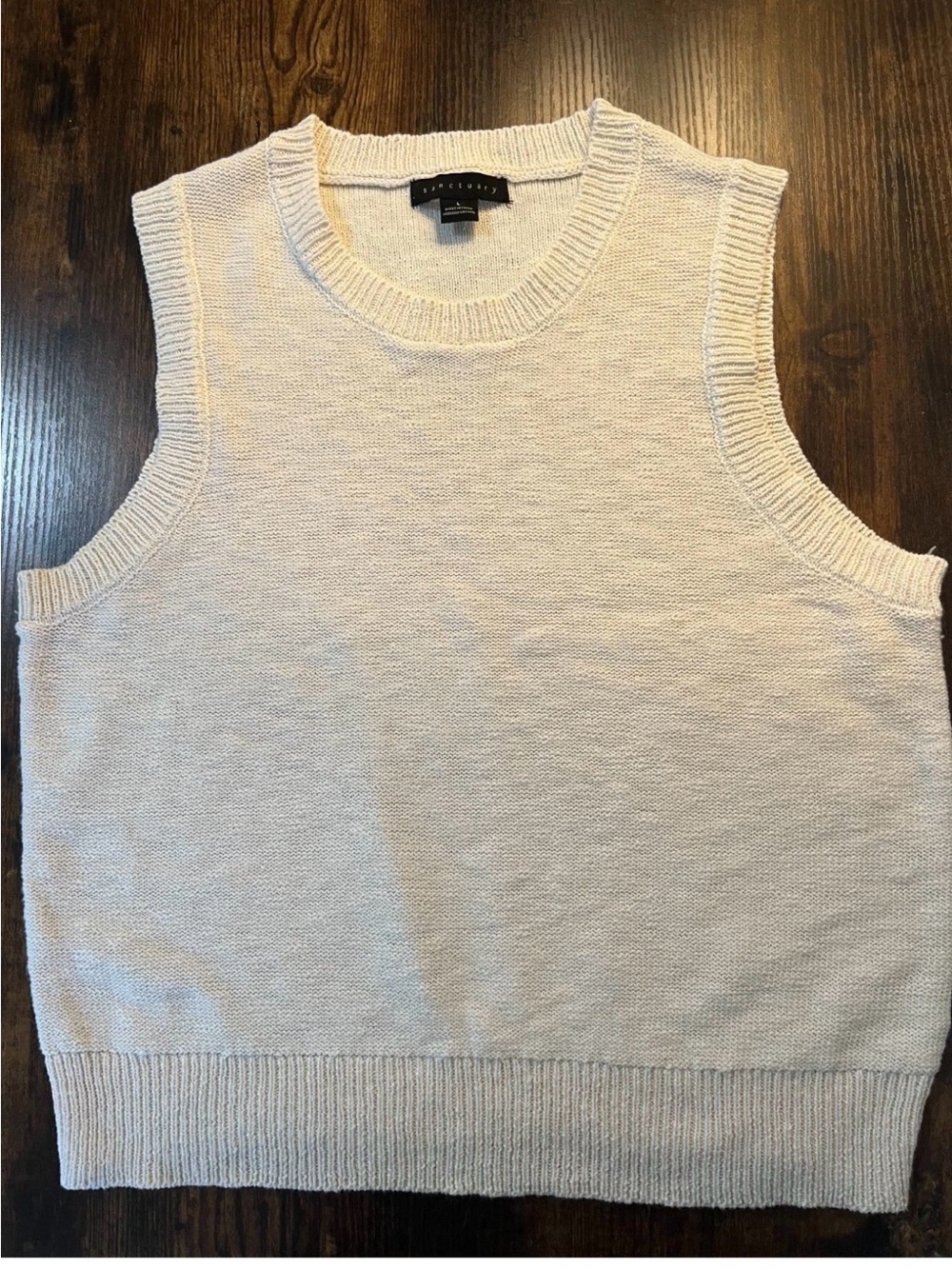 Sanctuary Cream Knit Sleeveless Sweater Vest